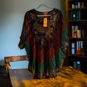 Boho Earth Tone Flowy Top, NWT